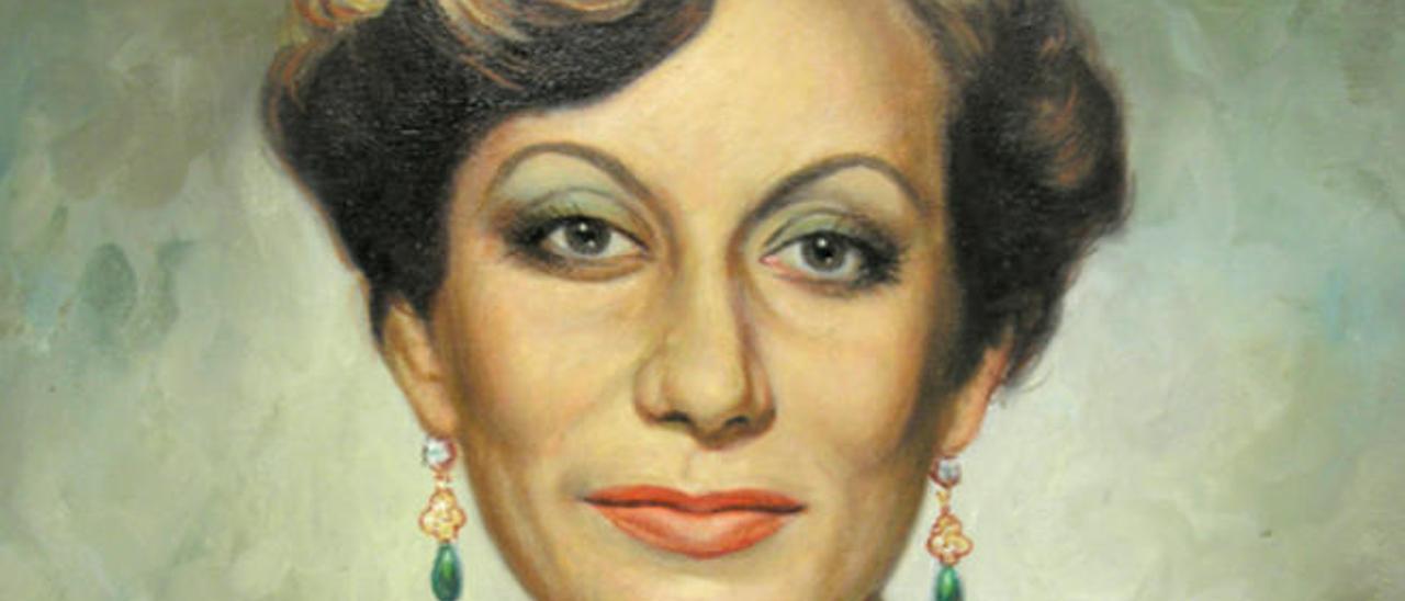 Retrato de Alicia Sarmiento pintado por Alfredo Candela.