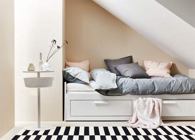 Dormitorio individual, ideado por Ikea