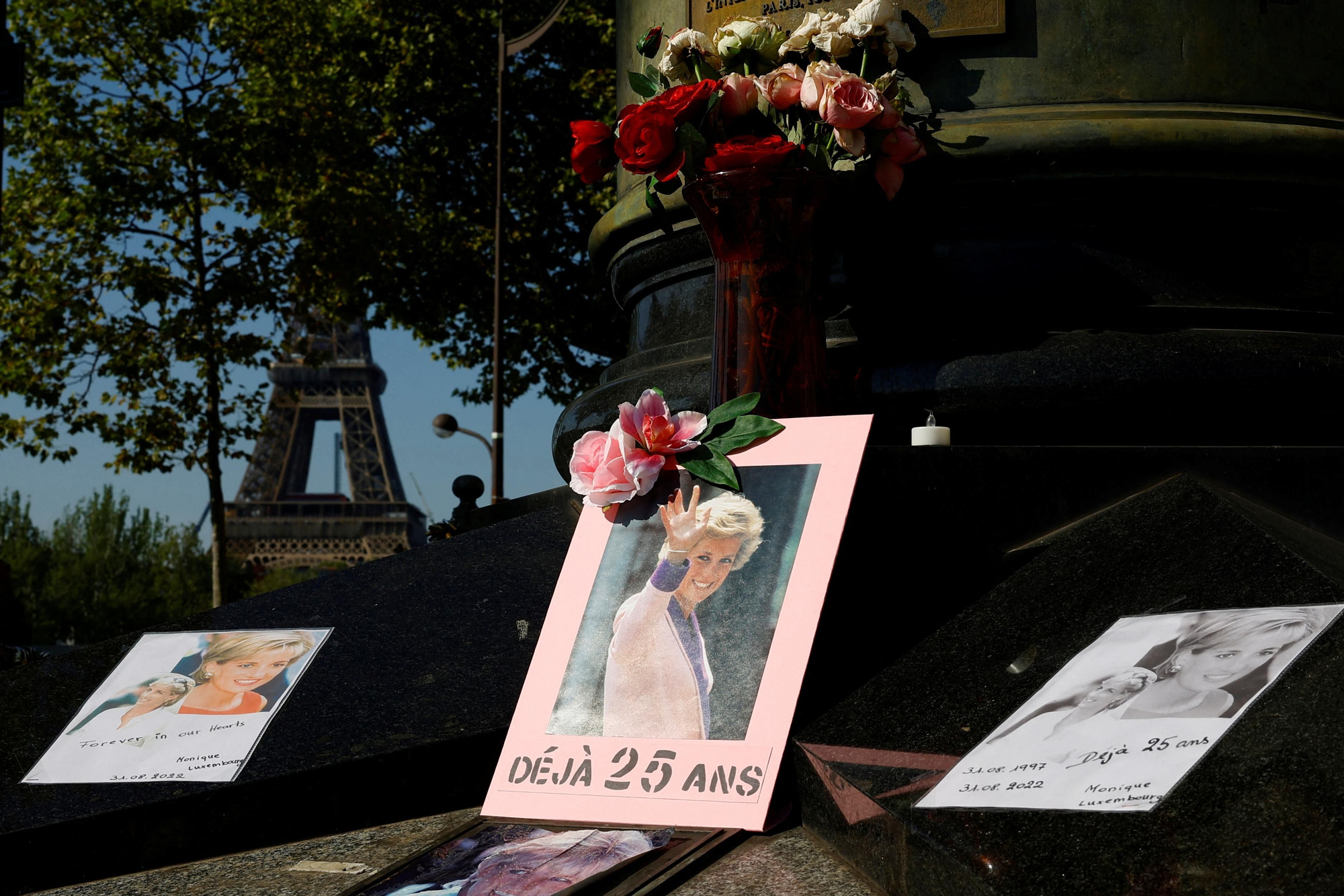 Royal fans mark the 25th death anniversary of Princess Diana in Paris