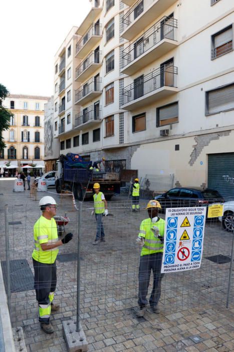 Tras la primera fase de de acondicionamiento del entorno para las obras y retirada del amianto del edificio que albergó los cines Astoria y Victoria, que durará tres semanas, llegará el derribo, tras el cual se iniciarán los trabajos arqueológicos, que durarán entre cuatro y seis meses