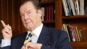 El actor Roger Moore, en una imagen de un programa televisivo, el pasado octubre.