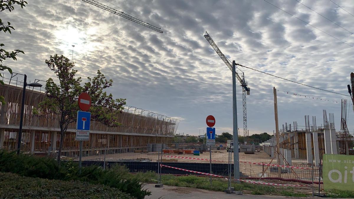 Las obras del Pabellón deportivo.