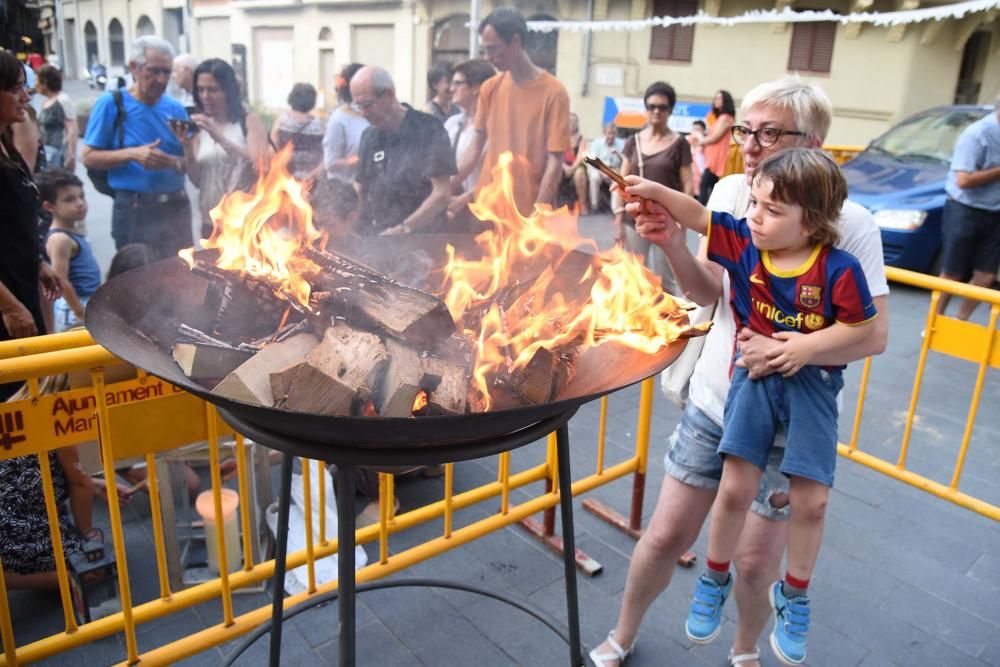 Rebuda de la flama del Canigó a Manresa