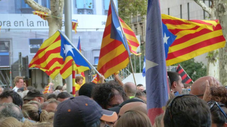 Imatge de la manifestació de l&#039;Onze de Setembre passat.