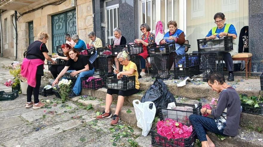 Fiesta del Corpus en el muro de San Leonardo en Cangas