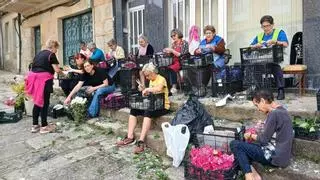 Fiesta del Corpus en el muro de San Leonardo en Cangas