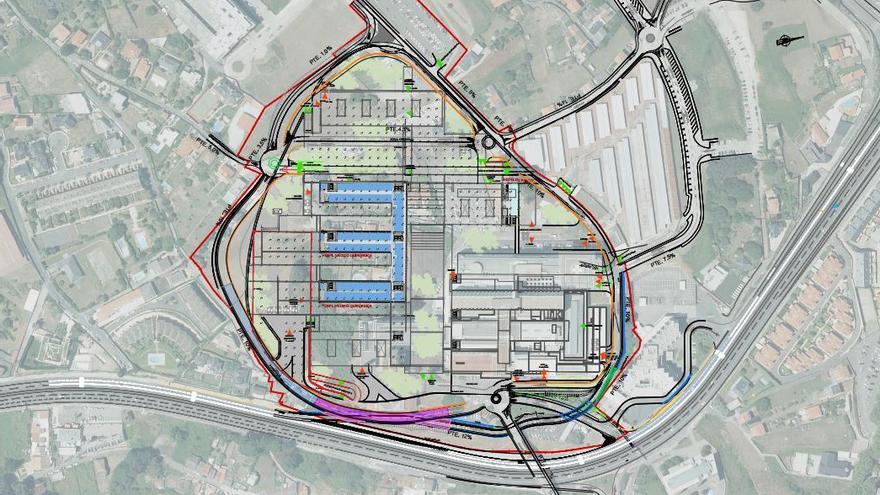 Alternativa 3, que deja el acceso actual solo de entrada y abre una nueva salida.