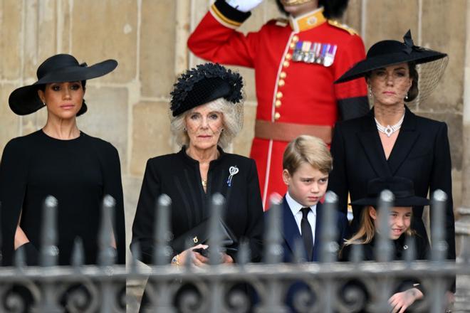 El reencuentro de Meghan Markle y Kate Middleton en el funeral por la reina Isabel II