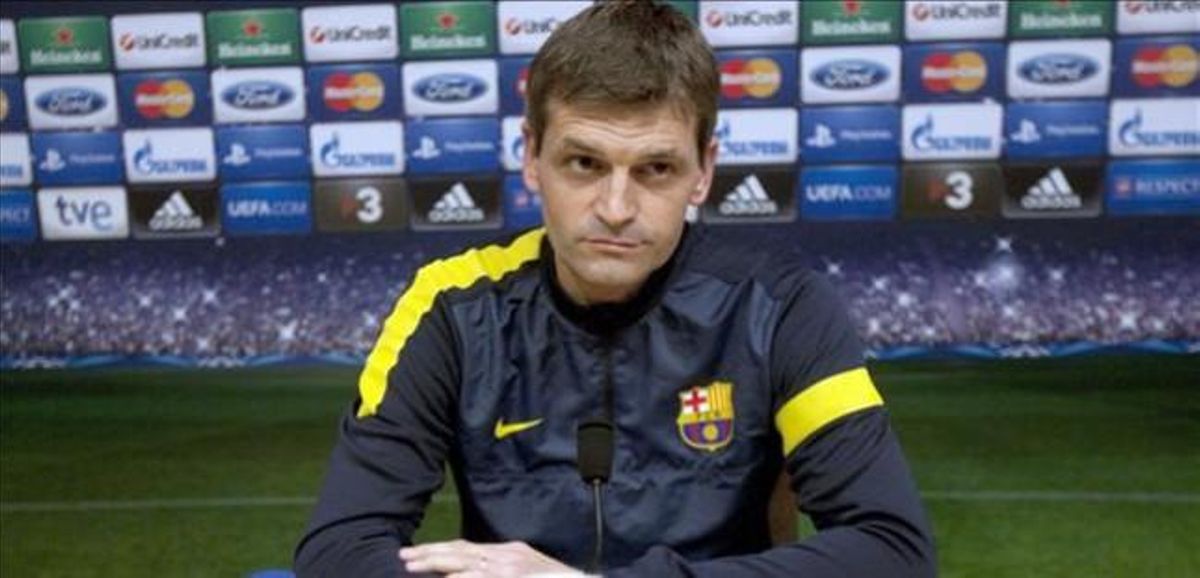 Tito Vilanova, en una roda de premsa.