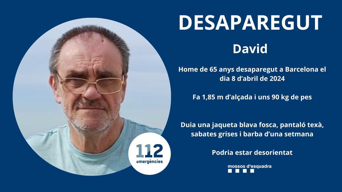 David, el hombre desaparecido en Ciutat Vella