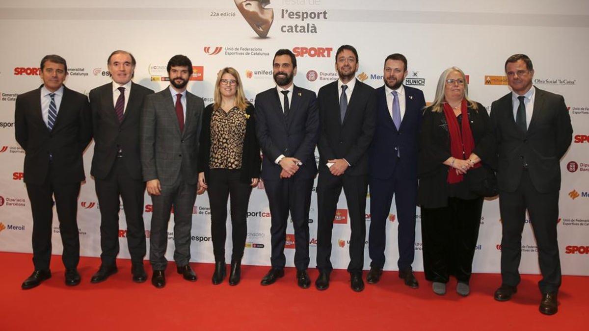 Gerard Esteva y Gerard Figueras, en la última Festa de l'Esport Català organizada por Sport y la UFEC