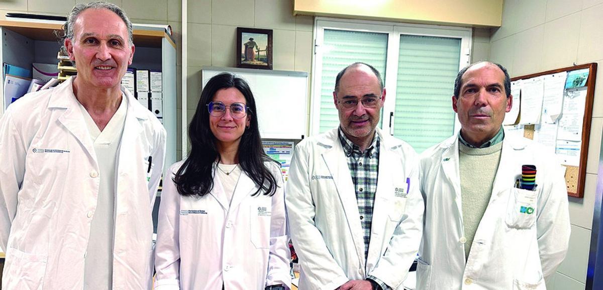 Los investigadores Juan Domínguez, María López, Gerardo Palmeiro y Sergio Palanca. |  Sergas