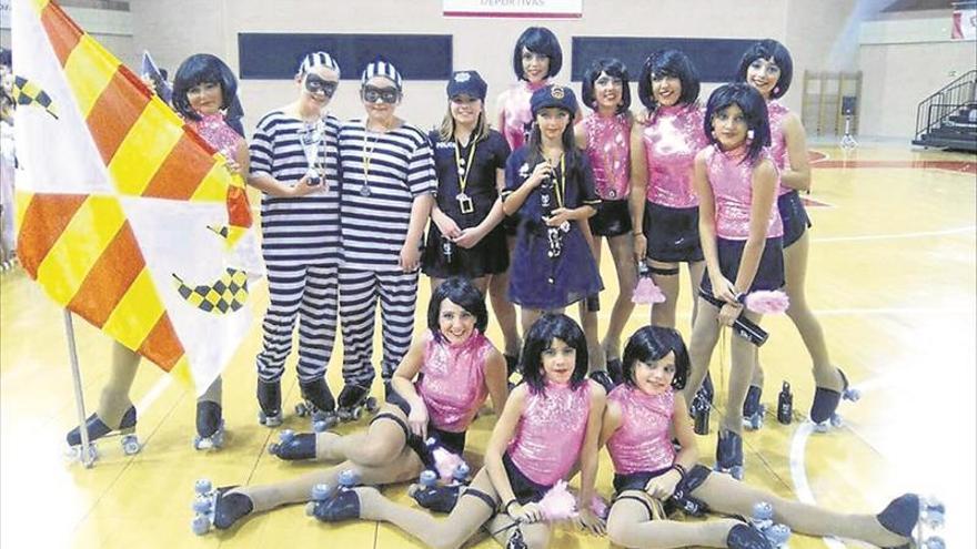 Las patinadoras brillan en el campeonato comarcal