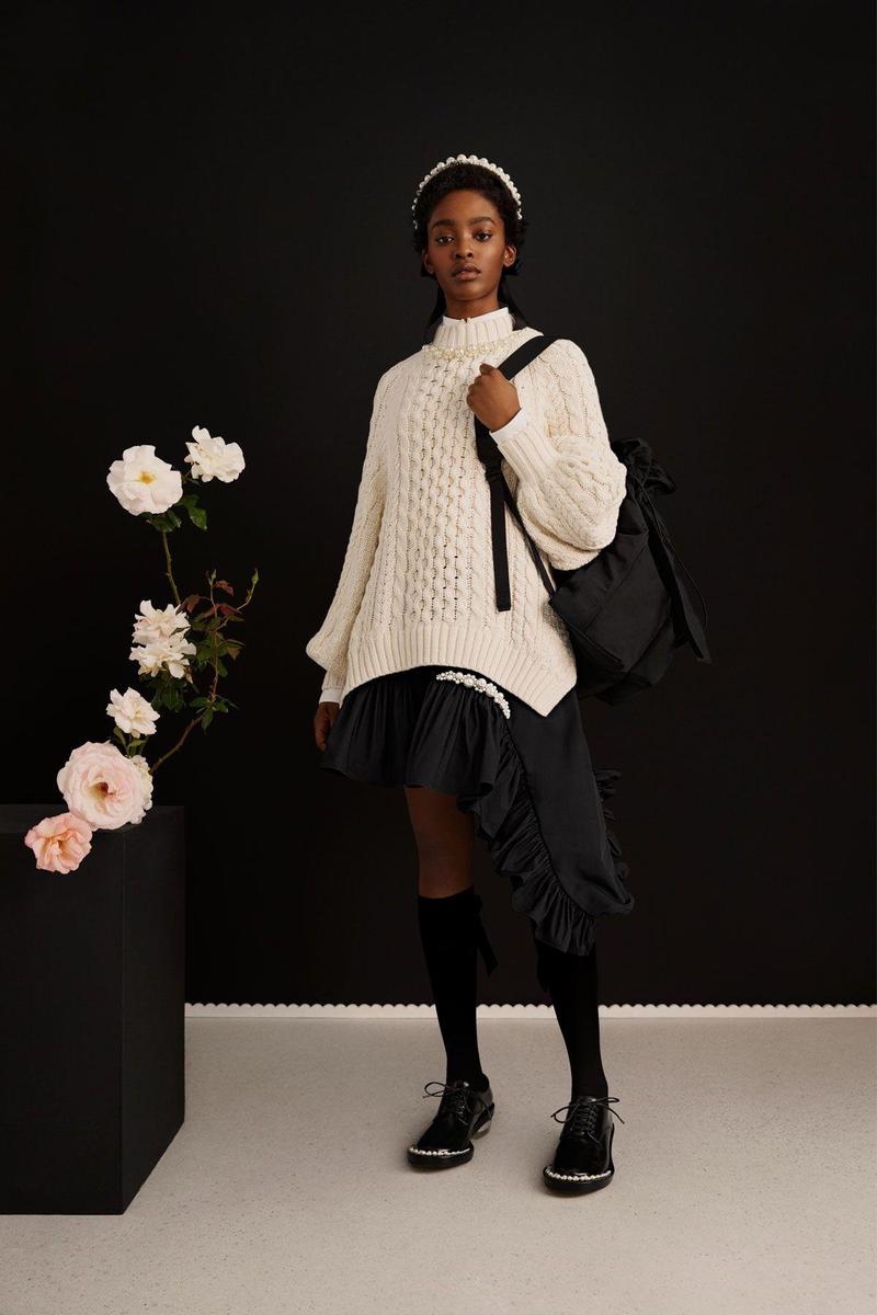 Jersey de punto con perlas de la colección de Simone Rocha x H&M