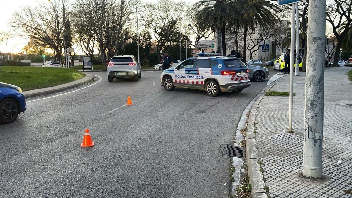 Imagen de un control de los Mossos