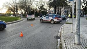 Imagen de un control de los Mossos