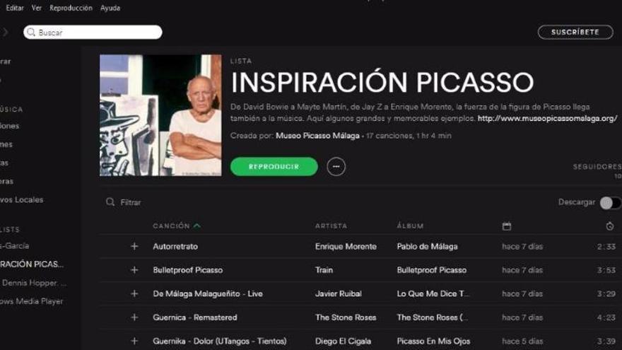 Picasso como inspiración musical