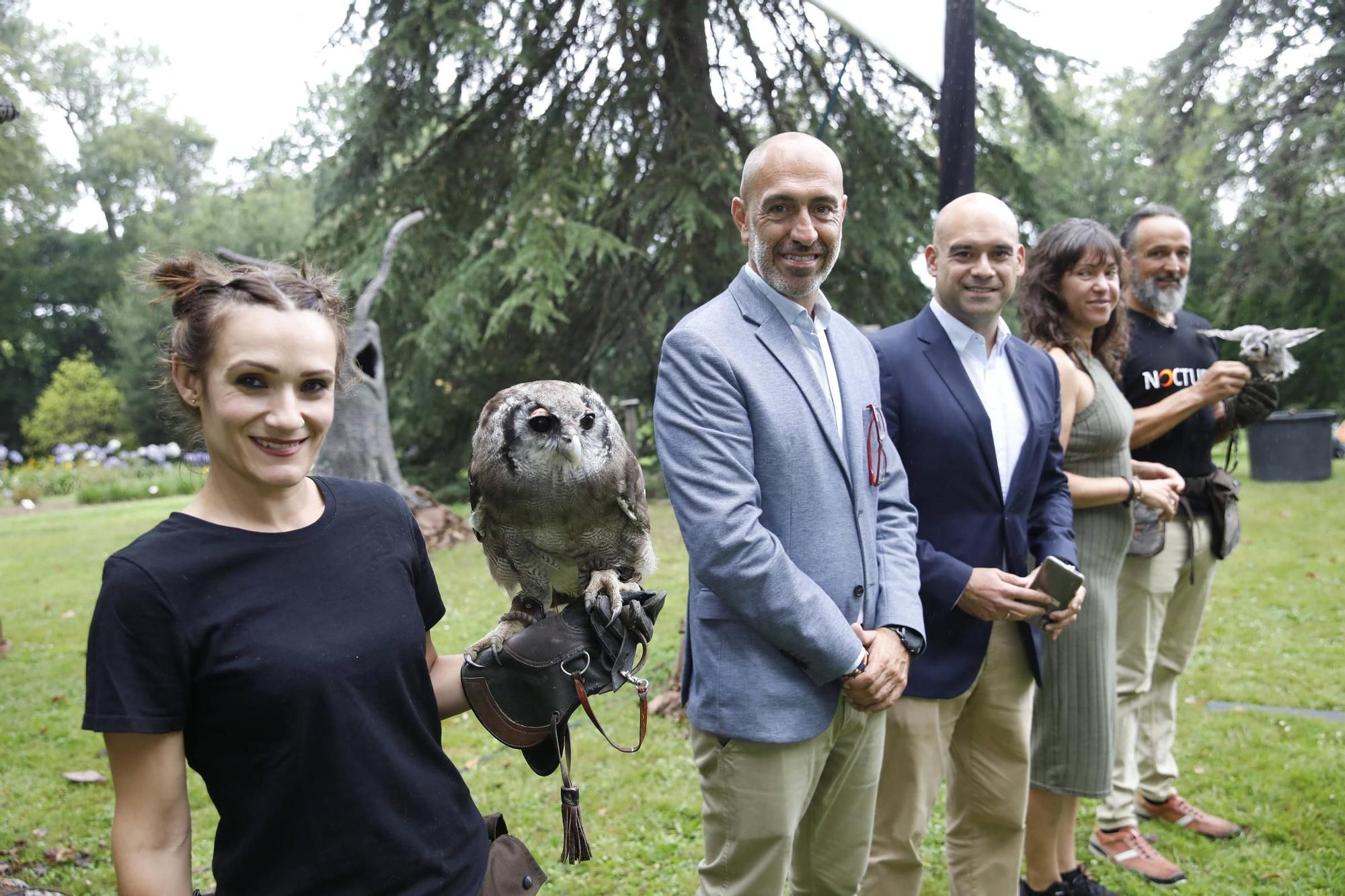 &quot;Kenia&quot; y &quot;Enkai&quot; (y otras aves rapaces) planean por el Jardín Botánico de Gijón (en imágenes)