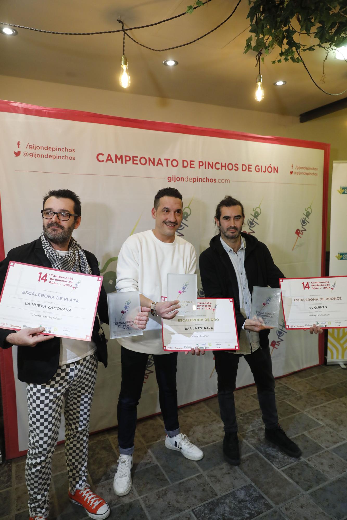 EN IMÁGENES: Entrega de los galardones del Campeonato de Pinchos de Gijón