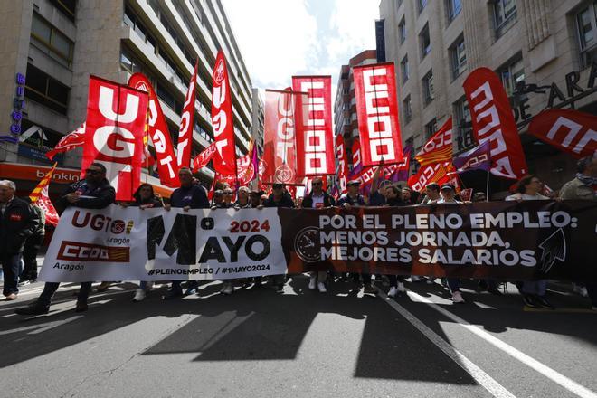 Manifestación del 1º de Mayo en Zaragoza