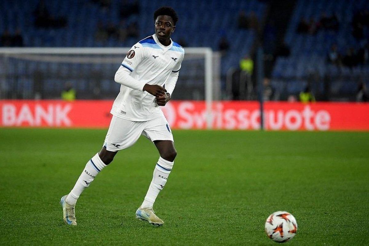 Mahamadou Balde, en un partido de la Lazio.