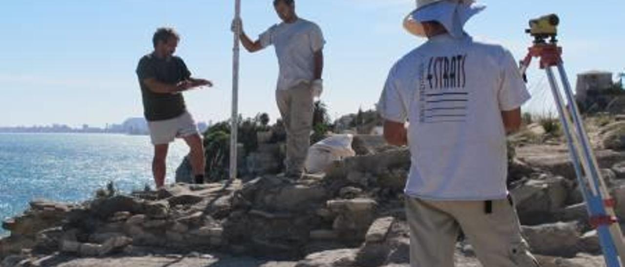 Imagen de los trabajos arqueológicos que se han realizado esta semana en Aigües Baixes.