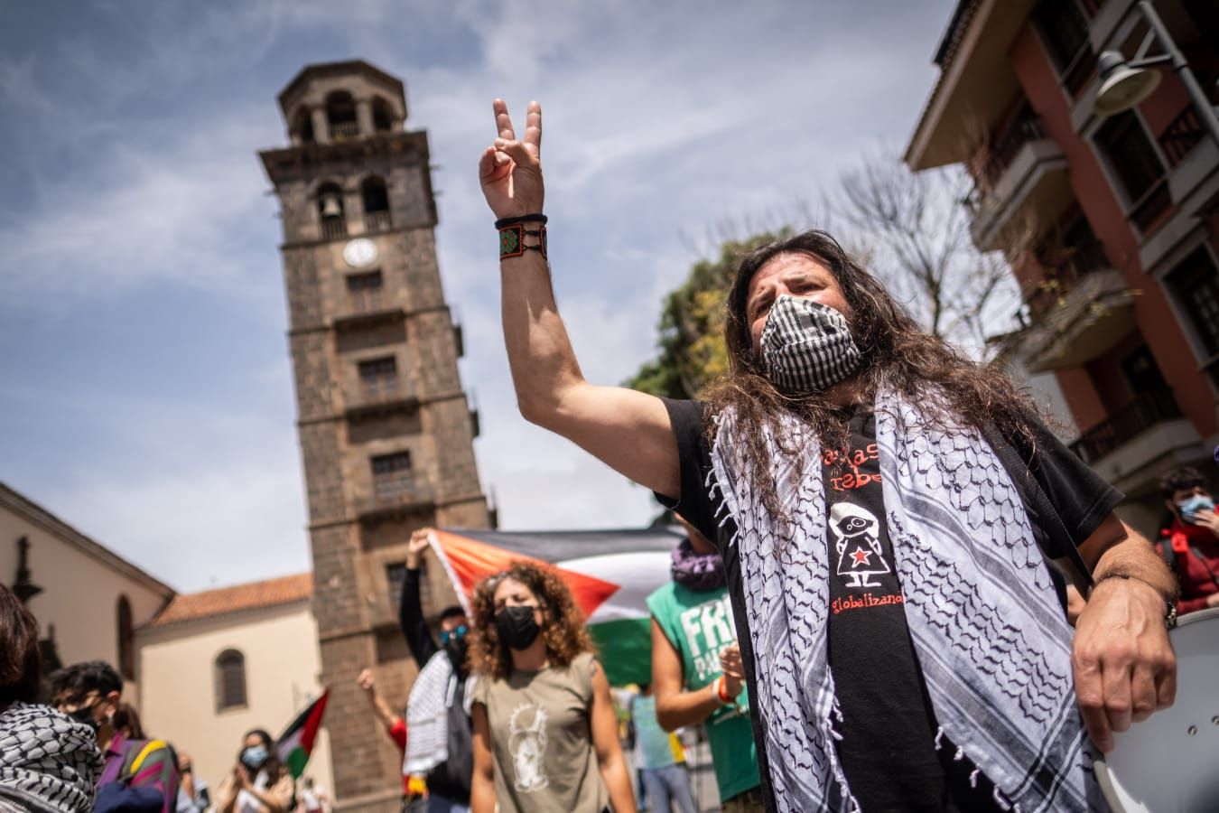 Concentración en Tenerife para pedir el fin de la violencia en Gaza (16/05/21)