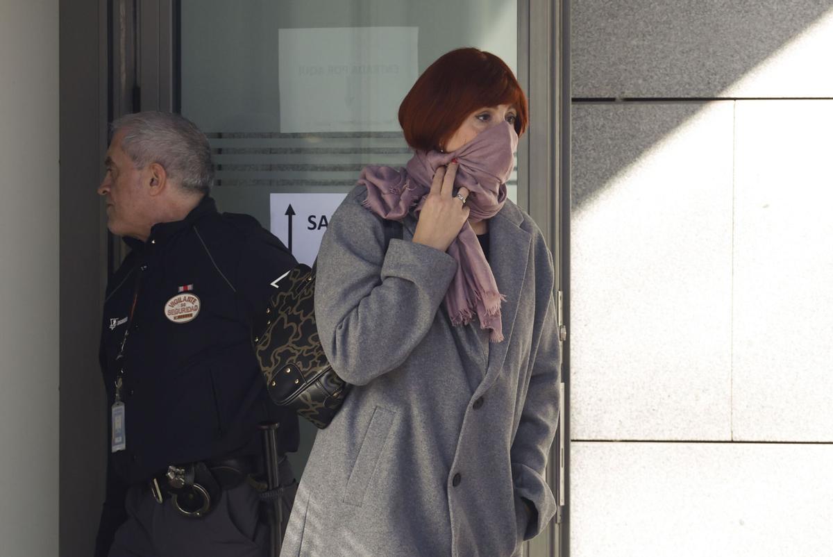 La exmujer del exasesor ministerial Koldo García, Patricia Úriz a su salida de la Audiencia Nacional