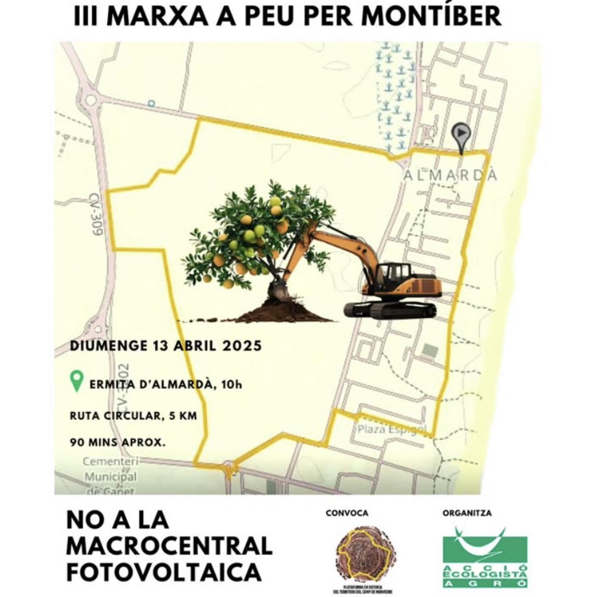 Cartel anunciador de la marcha
