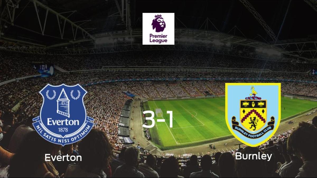 El Everton suma tres puntos más frente al Burnley (3-1)