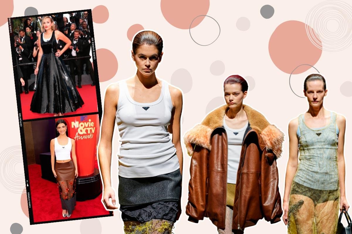 Prada abandera la fiebre del 'tank top', una de las piezas clave en su colección otoño-invierno 2022-2023