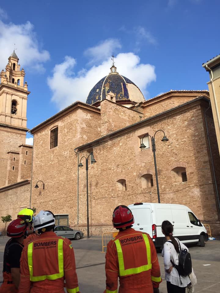 Se desprende parte de la cubierta de la cúpula de la iglesia de San Juan Apóstol de Massamagrell