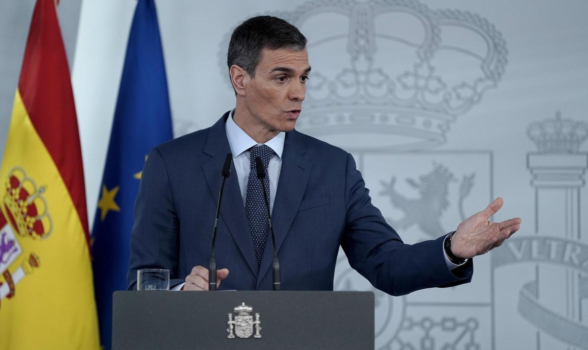 Pedro Sánchez, durante su comparecencia después del Consejo de Ministros extraordinario.
