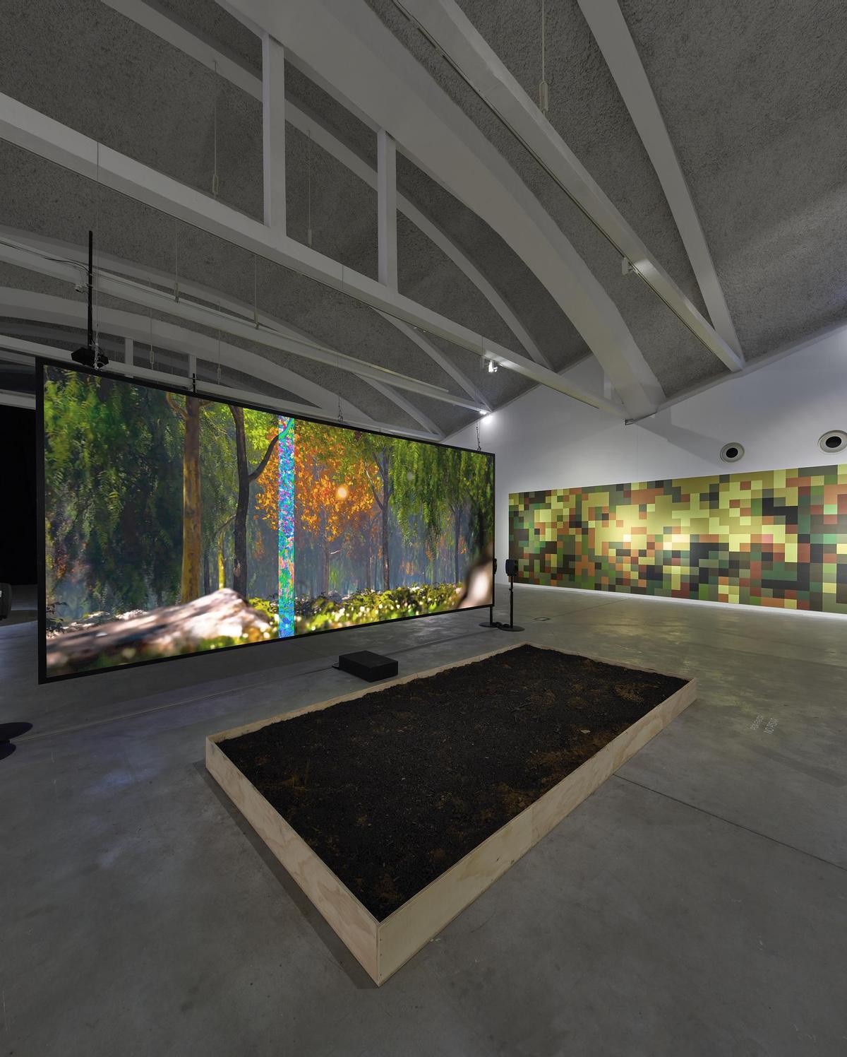 Instalación que compone "El bosque".