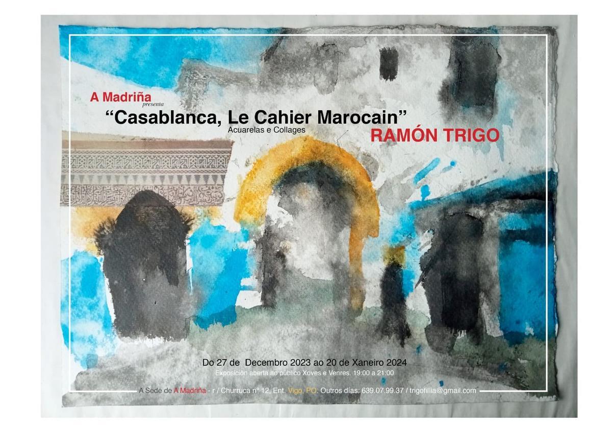 Cartel anunciador de la exposición de Ramón Trigo.