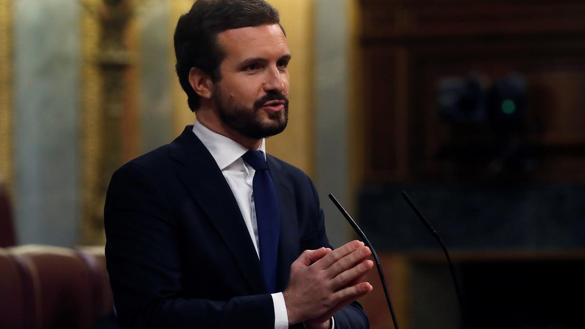 Pablo Casado, en el Congreso, el 16 de diciembre.