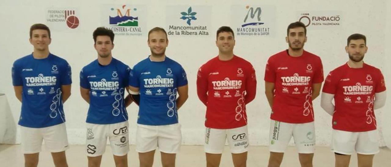 Los rojos ganaron a los azules, ayer, en el Trinquet de Piles.