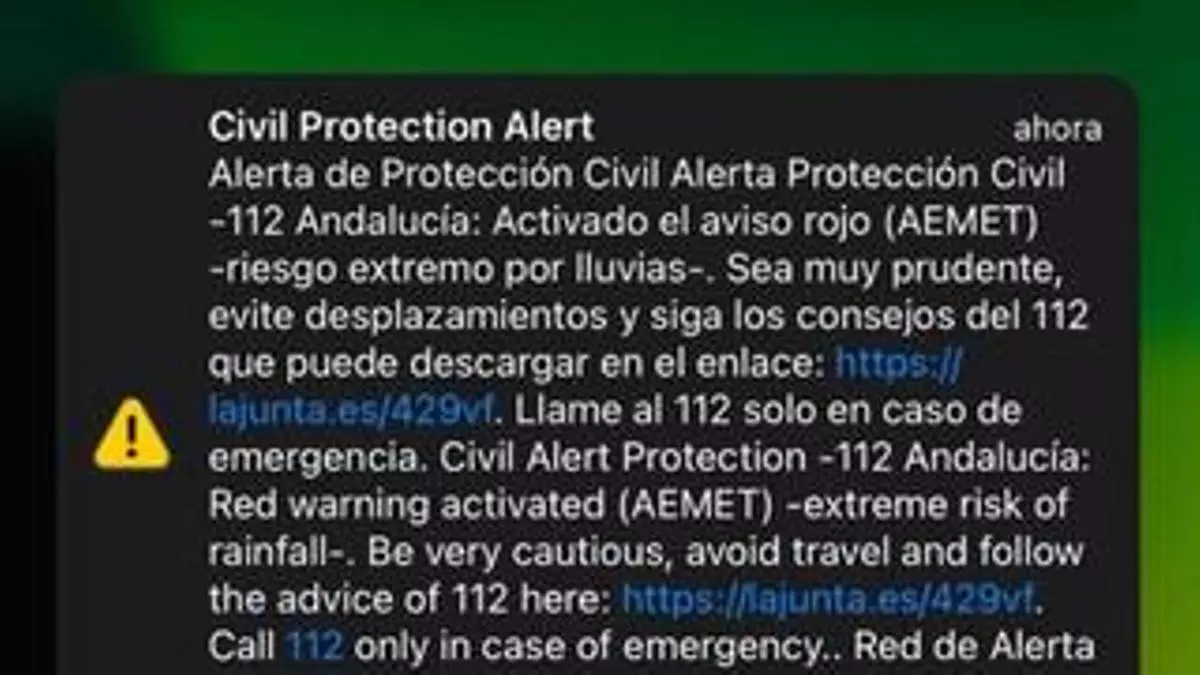 El mensaje de alerta de la Junta sorprende a los malagueños