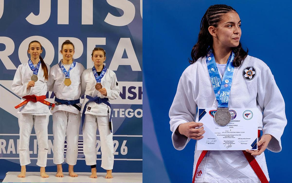 Júlia Beltran i Núria Álvarez, plata al Campionat d’Europa de Jiu Jitsu U18 i U21