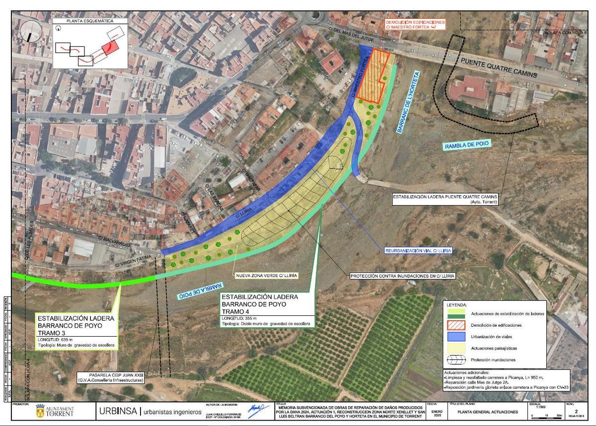 Actuación en la calle Lliria de Torrent aprobada por el Miteco.