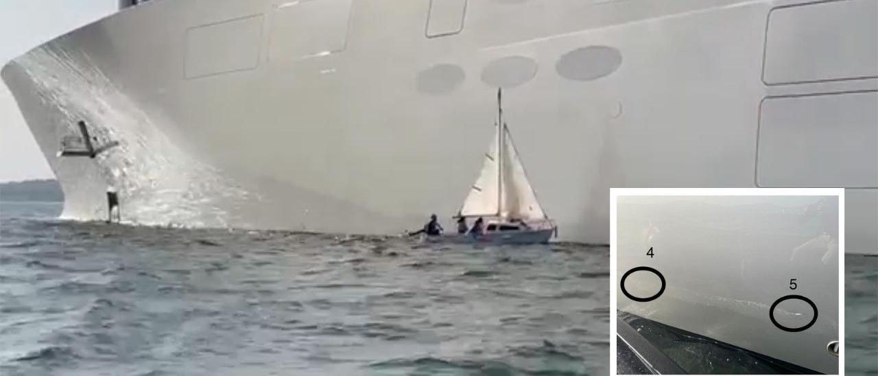 Un velero daña el megayate del magnate ruso por acercarse demasiado