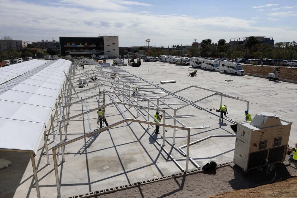 Así avanzan las obras del hospital de campaña