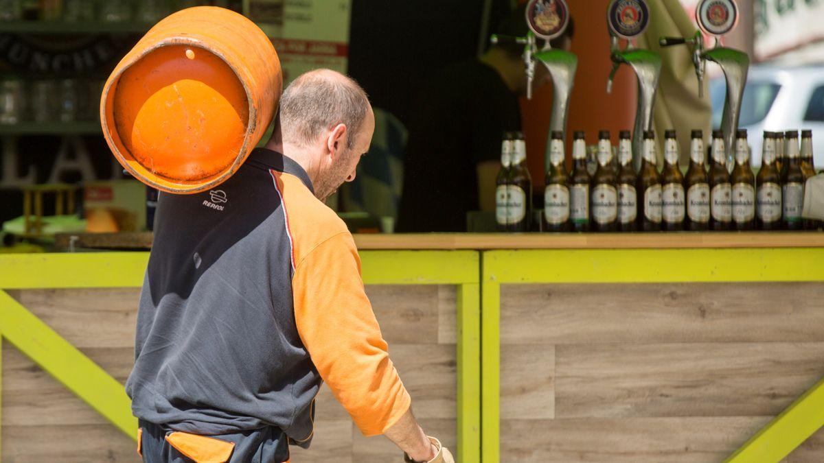 Butanero en jornada de distribución a la Hosteleria