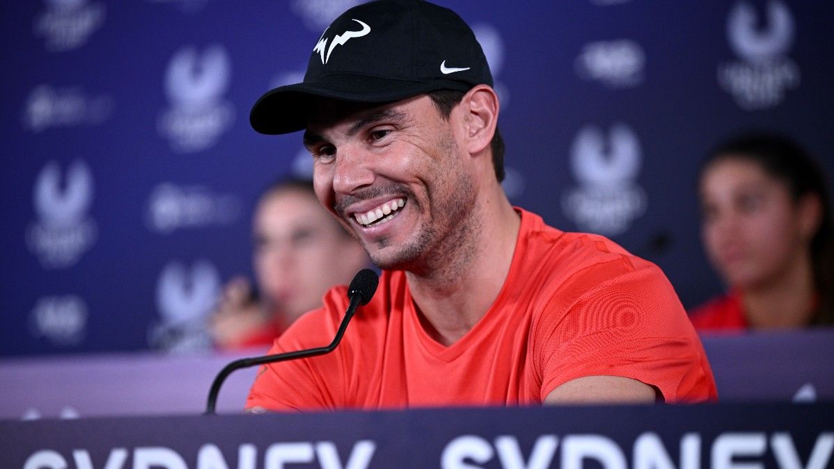 Rafa Nadal, en una rueda de prensa de la United Cup