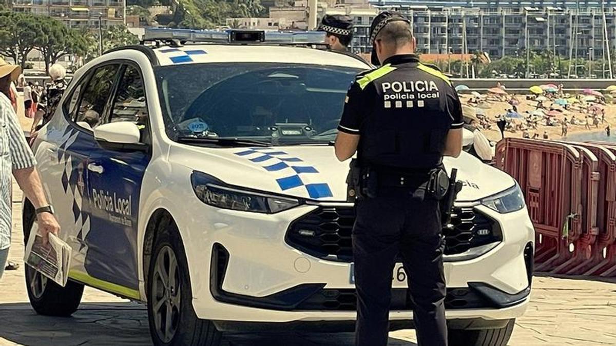 Una intervenció de la Policia Local de Blanes.