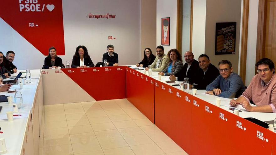 Cladera, ayer presidiendo la Ejecutiva del PSOE de Mallorca.