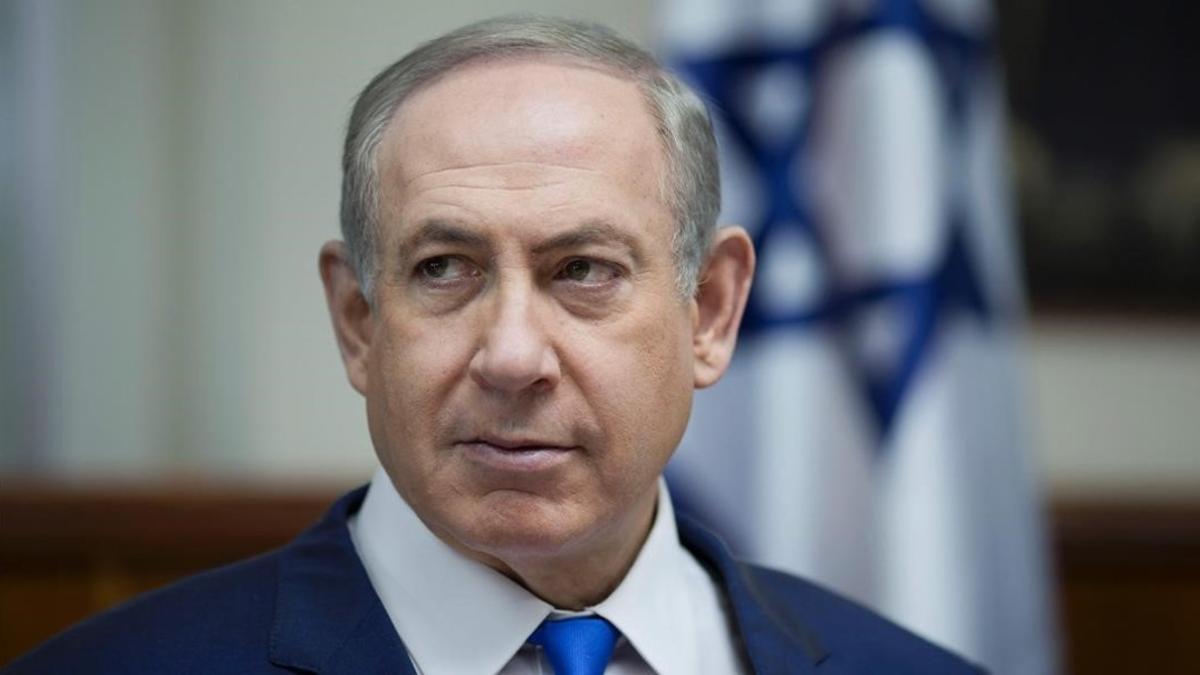 Binyamin Netanyahu en una reunión de su gabinete de Gobierno.