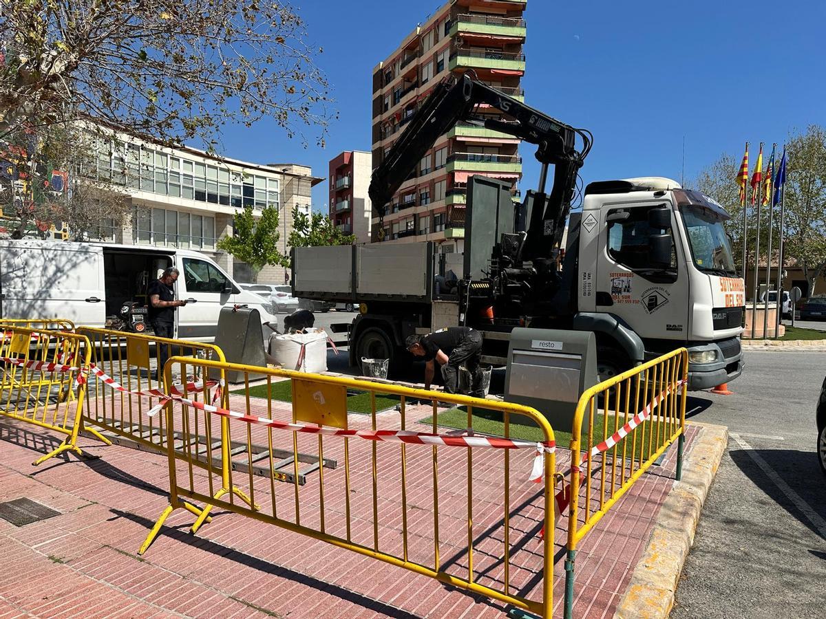 Instalación de los nuevos contenedores