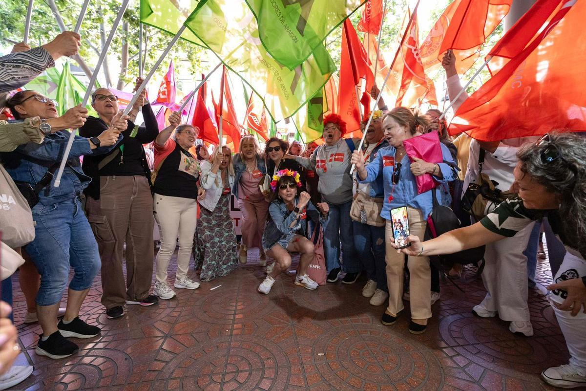 Protesta a las puertas del Sama.