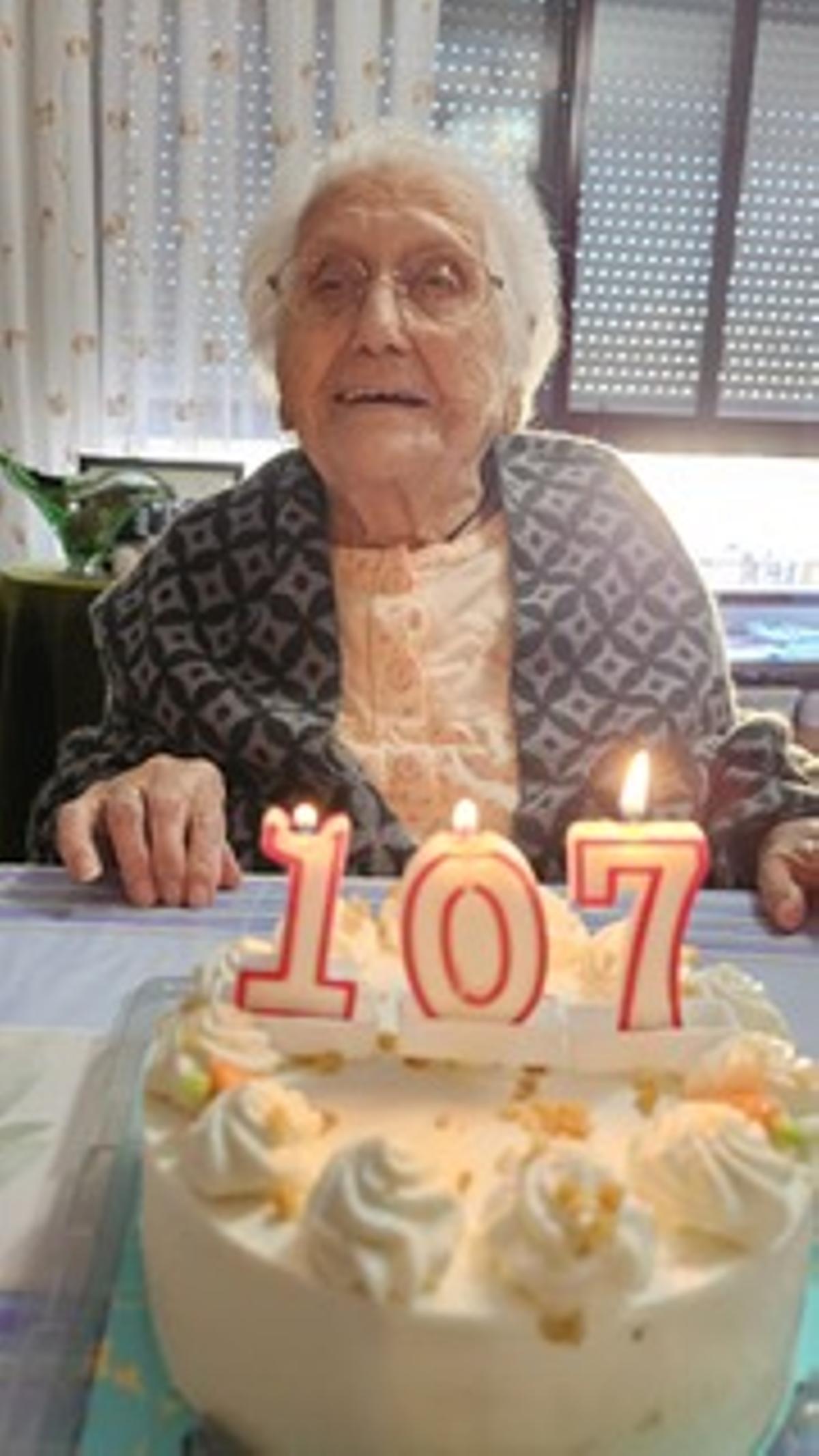Rosario blowing out the candles last September